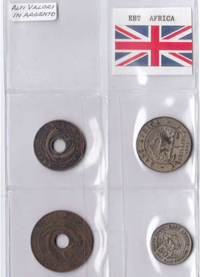 EAST AFRICA Serie di 4 monete buona conservazione